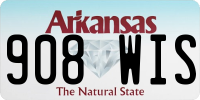 AR license plate 908WIS