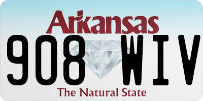 AR license plate 908WIV