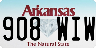 AR license plate 908WIW