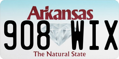 AR license plate 908WIX