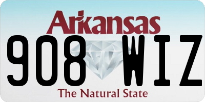 AR license plate 908WIZ