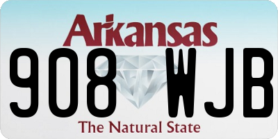 AR license plate 908WJB