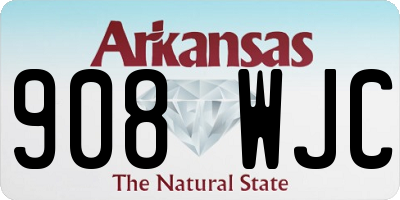 AR license plate 908WJC