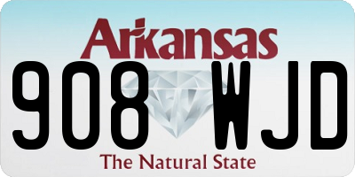 AR license plate 908WJD