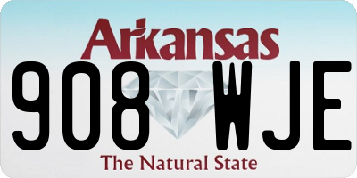 AR license plate 908WJE