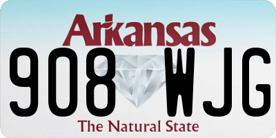 AR license plate 908WJG