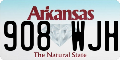 AR license plate 908WJH