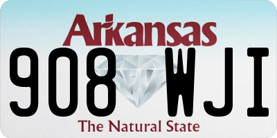AR license plate 908WJI