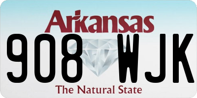 AR license plate 908WJK