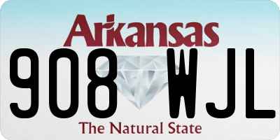 AR license plate 908WJL