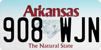 AR license plate 908WJN