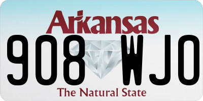 AR license plate 908WJO