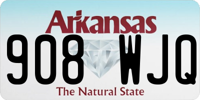 AR license plate 908WJQ