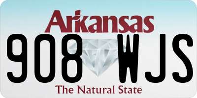 AR license plate 908WJS