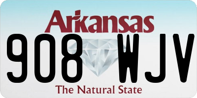 AR license plate 908WJV