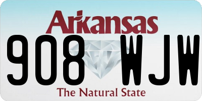 AR license plate 908WJW
