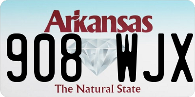 AR license plate 908WJX