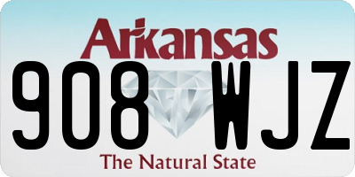 AR license plate 908WJZ