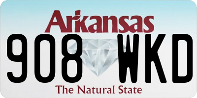 AR license plate 908WKD