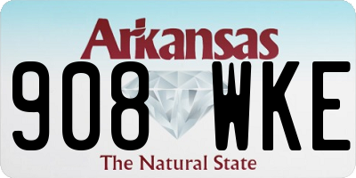 AR license plate 908WKE