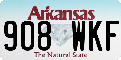 AR license plate 908WKF