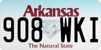 AR license plate 908WKI