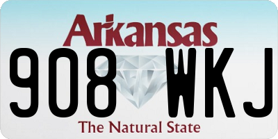 AR license plate 908WKJ