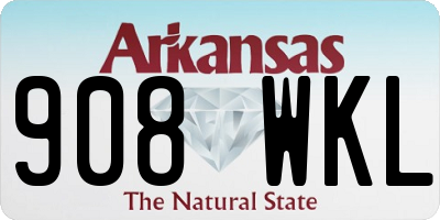 AR license plate 908WKL