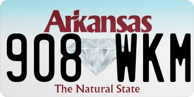 AR license plate 908WKM