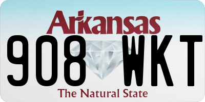 AR license plate 908WKT