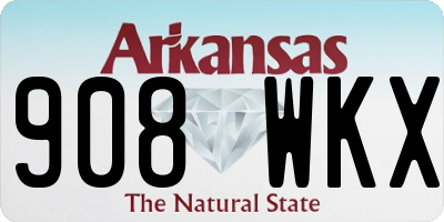 AR license plate 908WKX
