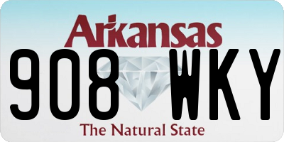 AR license plate 908WKY
