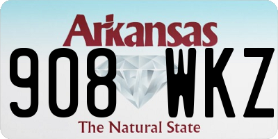 AR license plate 908WKZ