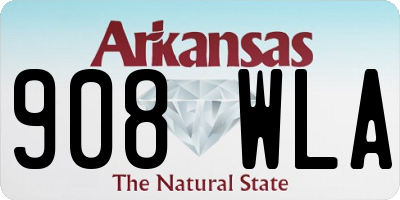 AR license plate 908WLA