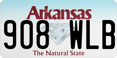 AR license plate 908WLB