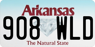 AR license plate 908WLD