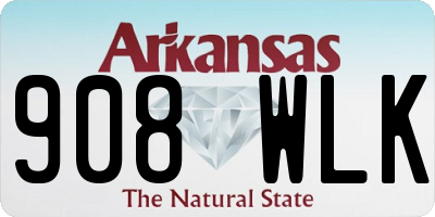 AR license plate 908WLK