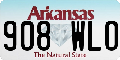 AR license plate 908WLO