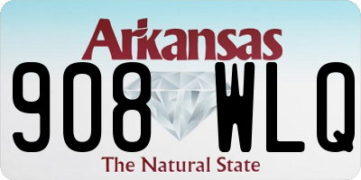 AR license plate 908WLQ