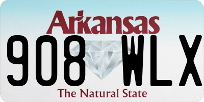 AR license plate 908WLX