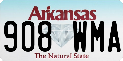 AR license plate 908WMA