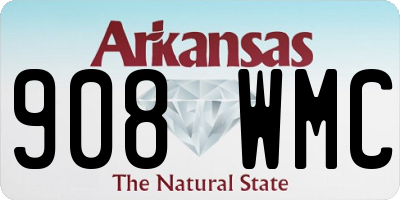 AR license plate 908WMC