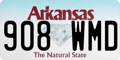 AR license plate 908WMD