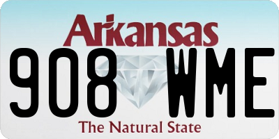 AR license plate 908WME