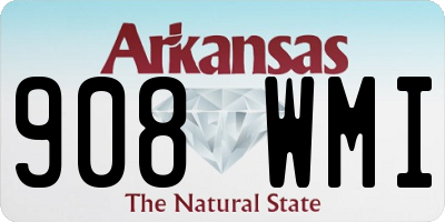 AR license plate 908WMI