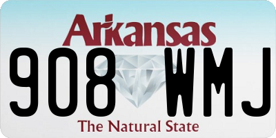 AR license plate 908WMJ
