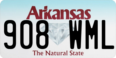 AR license plate 908WML