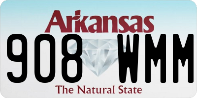 AR license plate 908WMM