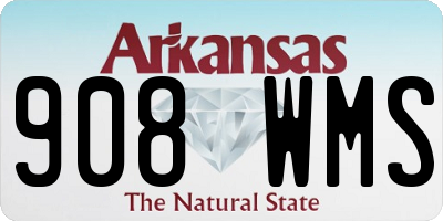 AR license plate 908WMS