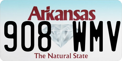 AR license plate 908WMV